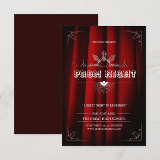 Radiance in Red: A Glamourous Night to Remember Invitation