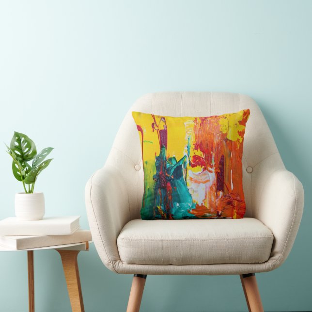 Radiant Abstract Throw Pillows (Chair)