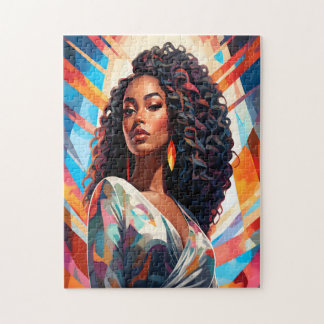 Radiant Afrocentric Beauty Jigsaw Puzzle