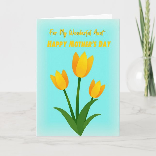 Radiant Aunts Mothers Day Card (Front)