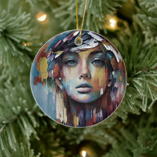 Radiant Beauty Unleashed Ceramic Ornament