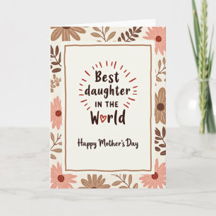 Radiant Best Daughter Card