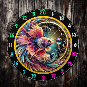 Radiant Betta Glow Dartboard Decor