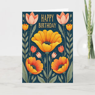 Radiant Birthday Bloom Card