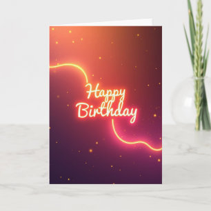 Radiant Birthday Script Card
