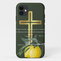 Radiant Blessings: Lemon and Green Christian Case