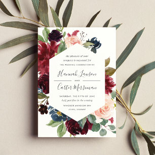 Radiant Bloom Frame Wedding Invitation