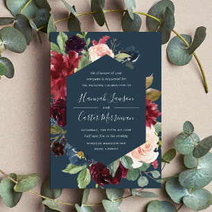 Radiant Bloom Frame Wedding Invitation