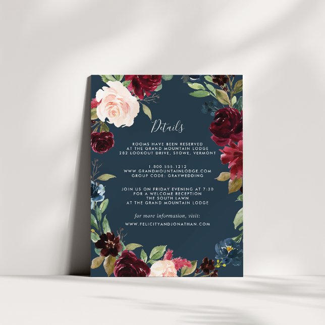 Radiant Bloom Guest Information Card (Creator Uploaded)