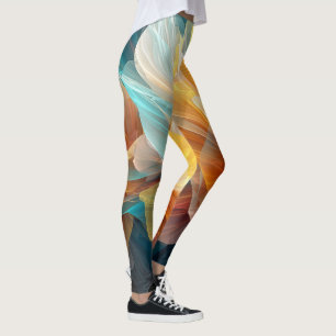 Radiant Bloom of Ethereal Petals in Light Leggings