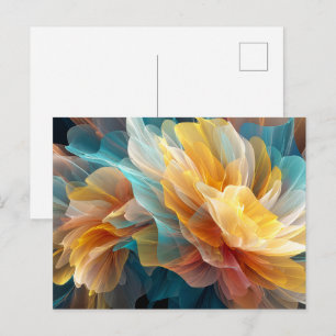 Radiant Bloom of Ethereal Petals in Light Postcard