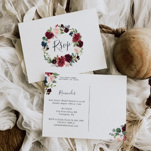 Radiant Bloom RSVP Reminder Postcard (Creator Uploaded)