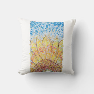 Radiant Bloom Sunflower Throw Pillow