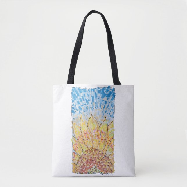 Radiant Bloom Sunflower Tote Bag (Front)