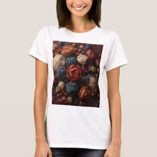 Radiant Bloom Symphony: Vibrant Haute Couture Flor T-Shirt