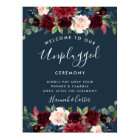 Radiant Bloom Unplugged Wedding Ceremony Sign