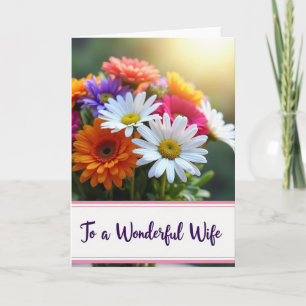 Radiant Blossoms Wife Card