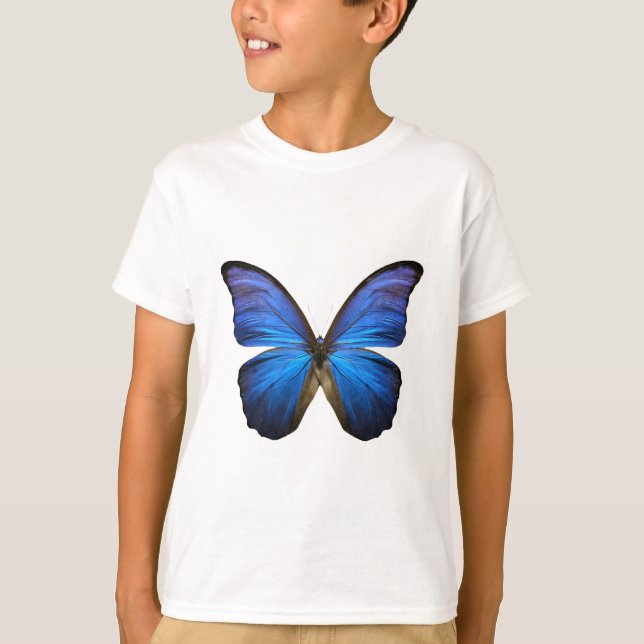 Radiant Blue Butterfly T-Shirt (Front)
