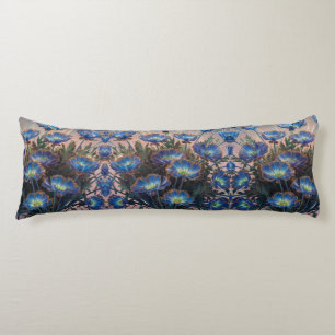 Radiant Blue Chicory Elegance - 3D Floral Body Pillow