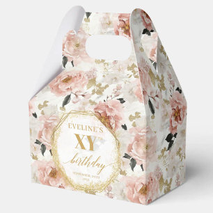 Radiant Blush Pink Watercolor Birthday Favour Boxe Favor Box