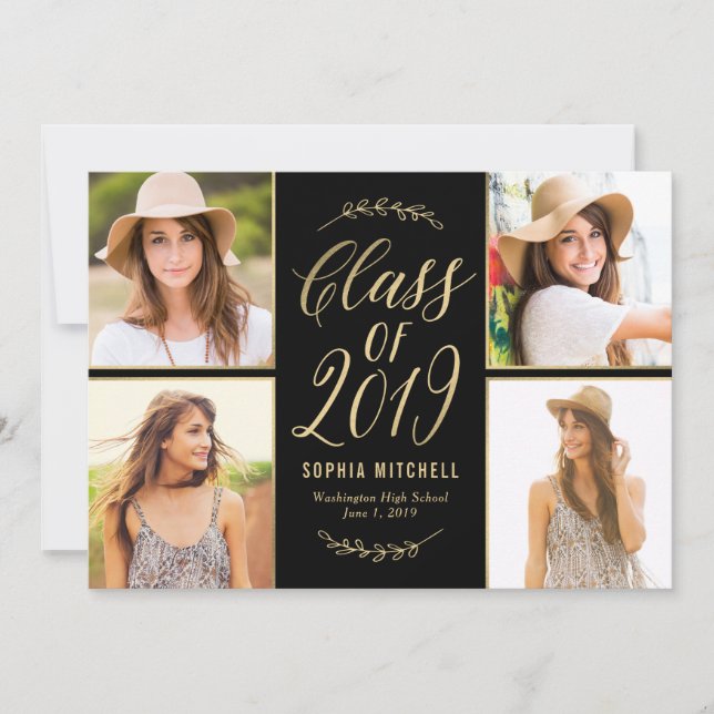 Radiant Branches EDITABLE COLOR Graduation Card (Front)