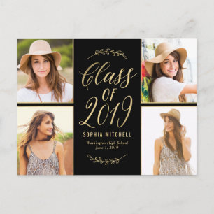 Radiant Branches Graduation Announcement Postcard