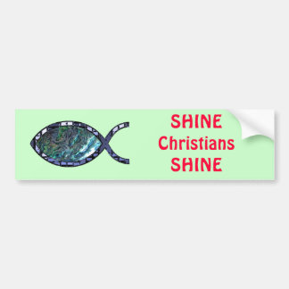 Radiant Christian Fish Symbol Bumper Sticker