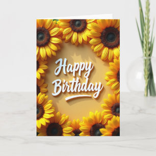 Radiant Circle Birthday Card