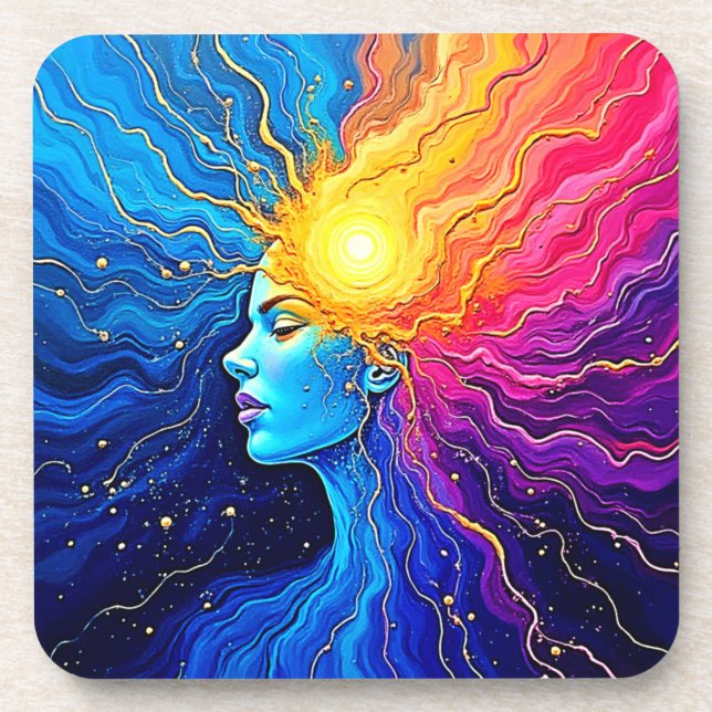 Radiant Cosmic Mind Awakening Coaster (Front)