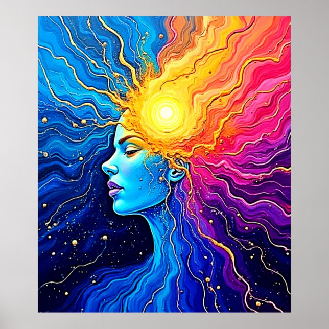 Radiant Cosmic Mind Awakening Poster (Front)