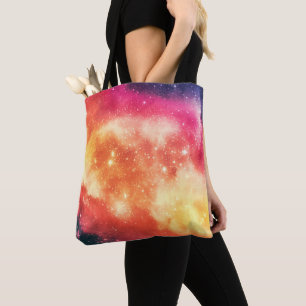 Radiant Cosmic Nebula Tote Bag