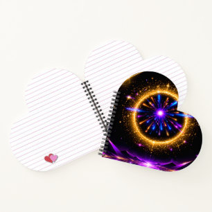 Radiant Cosmic Portal Neon Galaxy Stretched Canv Notebook