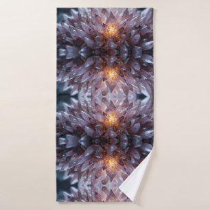 Radiant Crystal Heart Bath Towel