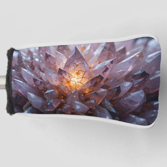 Radiant Crystal Heart Golf Head Cover (Front)