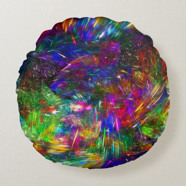 Radiant Crystals Round Pillow (Front)