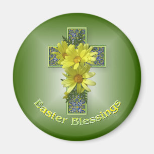 Radiant Daisies Easter Blessings Magnet