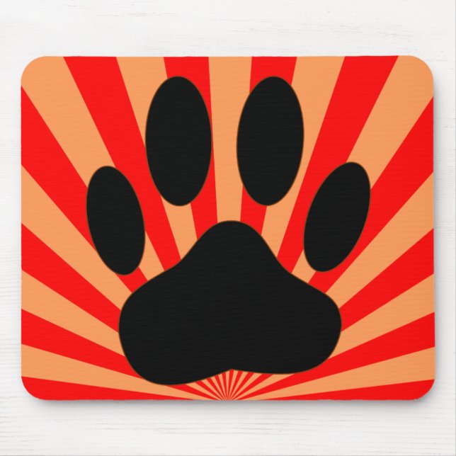 Radiant Dog Paw Print Mouse Pad (Front)