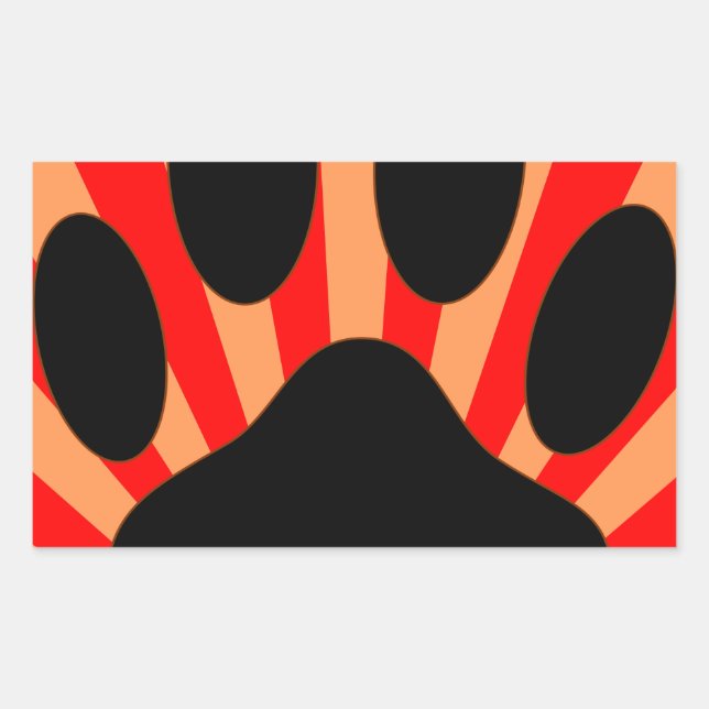 Radiant Dog Paw Print Sticker (Front)