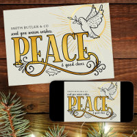 Radiant Dove Vintage Peace Typography Business