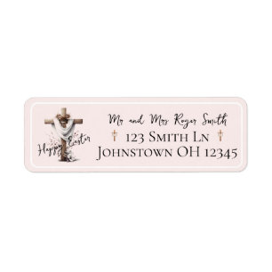 Radiant Easter Cross Return Address Label