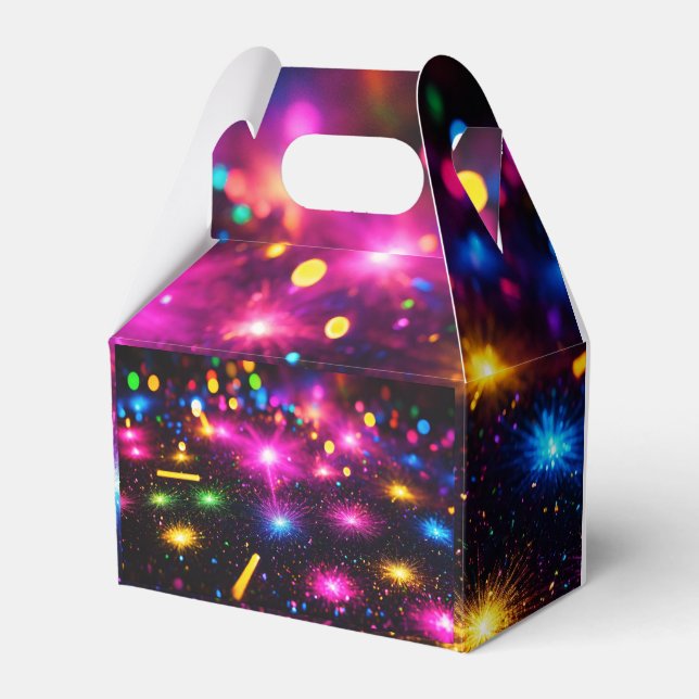 "Radiant Elegance: Designed Sparkle "? Favor Box (Front Side)