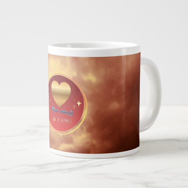 Radiant Eternal Love Large Coffee Mug (Front Right)