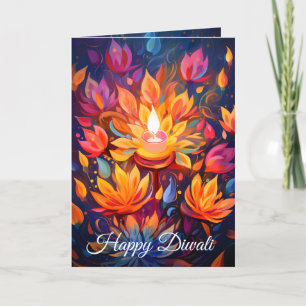 Radiant Festive Blooms Holiday Card