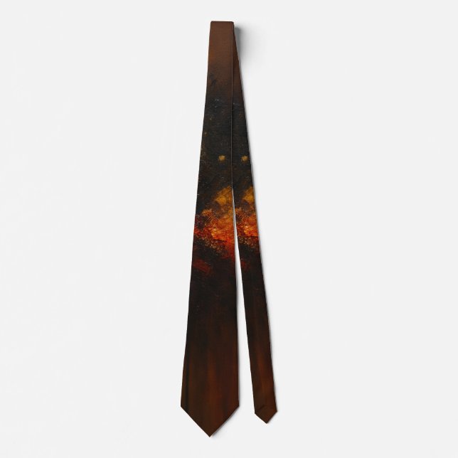 Radiant Fireburst Abstract Pattern Tie (Front)