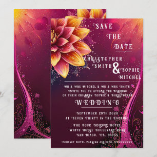 Radiant Floral Elegance - Wedding Party  Invitation