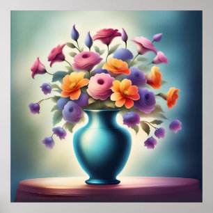 Radiant Floral Glow Poster