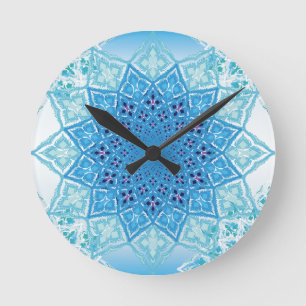 Radiant Floral Mandala Wall Clock