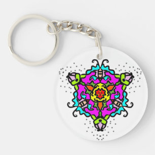 Radiant Floral Zen Keychain