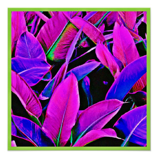 Radiant Foliage Elegance Pattern Poster (Front)