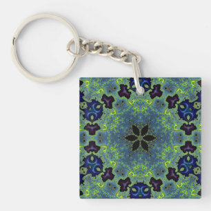 Radiant Fractal Symphony Keychain